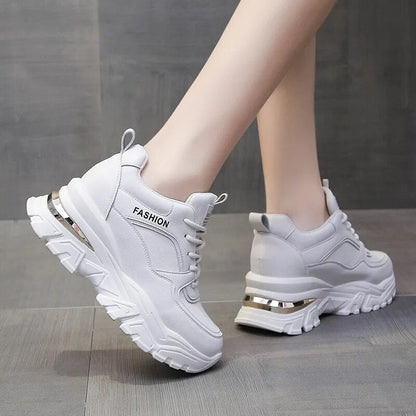 Women's Autumn Winter Chunky Thick Bottom Sneakers GOMINGLO