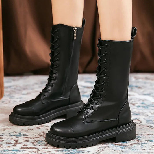 Women's British Style Non Slip Autumn Winter Fashion Boots GOMINGLO