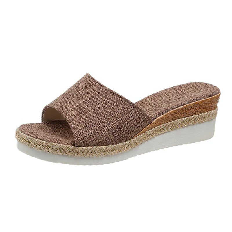 Women's Casual Wedge Non Slip Platform Comfortable Slippers GOMINGLO