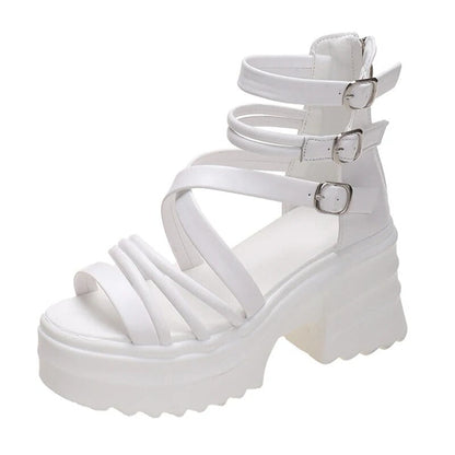 Women's Fashion Ankle Strap Chunky Heel Sandals GOMINGLO