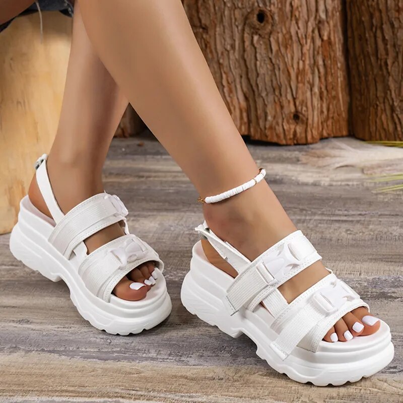 Women's Fashion Chunky Platform Thick Bottom Sandals GOMINGLO