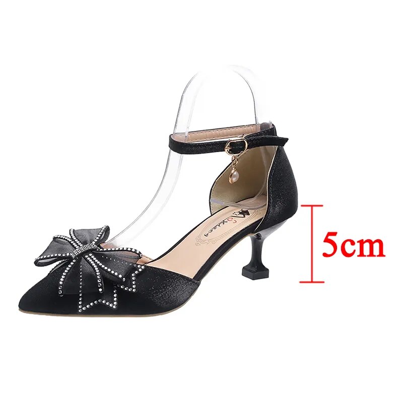 Women's Fashion Thin Heels Ankle Strap Pumps Party Shoes GOMINGLO