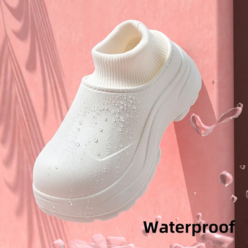 Women's Fashion Winter Warm Plush Chunky Platform Waterproof Boots GOMINGLO