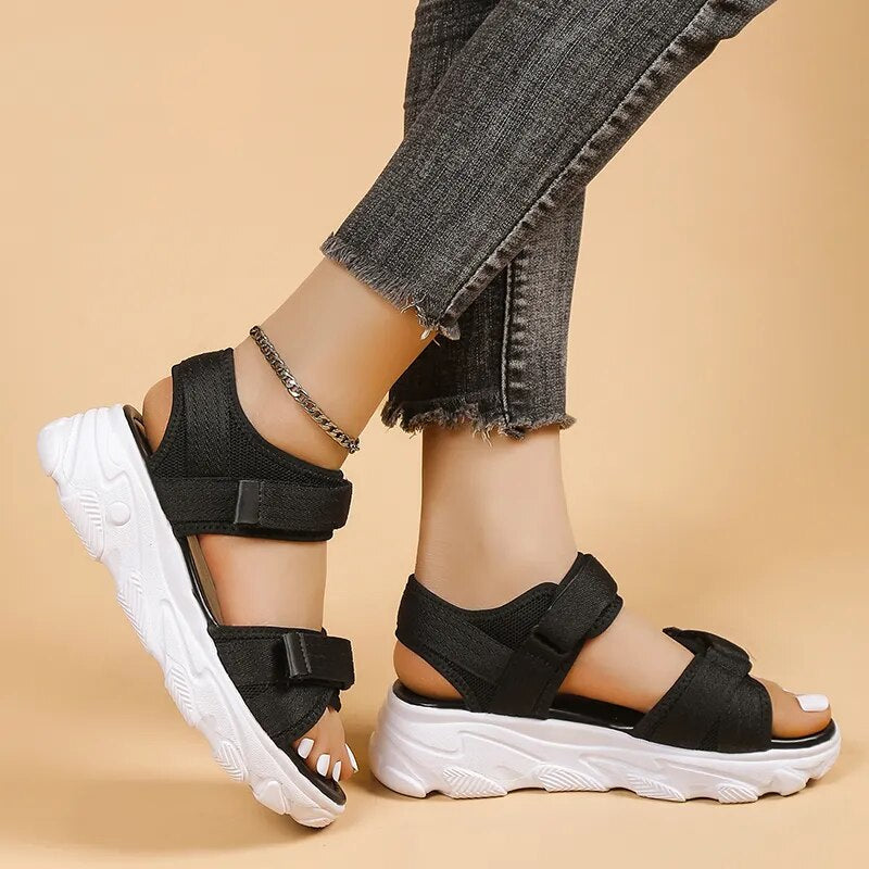 Women's Platform Thick Bottom Comfortable Casual Sandals GOMINGLO