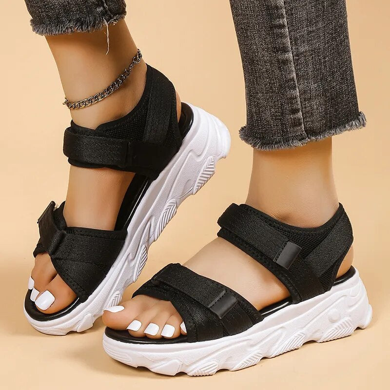 Women's Platform Thick Bottom Comfortable Casual Sandals GOMINGLO