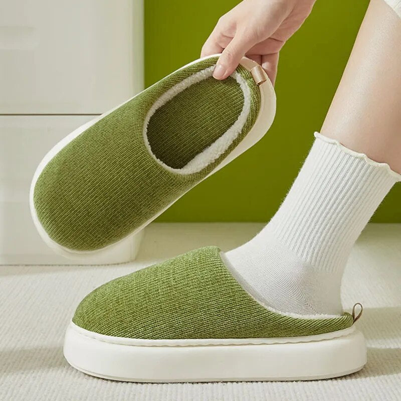 Women’s Thick Sole Home Indoor Flat Heels Non Slip Slippers GOMINGLO