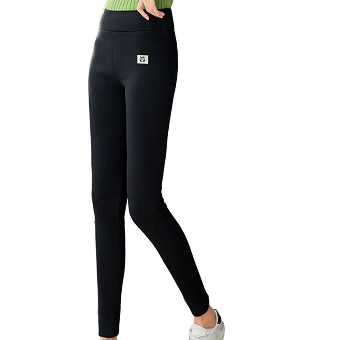 Women's Thick Warm Winter Solid Pants Soft Clouds Fleece Leggings GOMINGLO