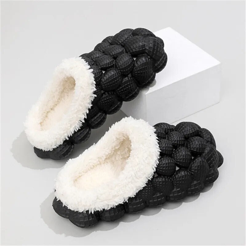 Women's Winter Fur Warm Cotton Indoor Slippers GOMINGLO