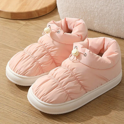 Women's Winter Waterproof Warm Thick Plush Cotton Padded Shoes GOMINGLO