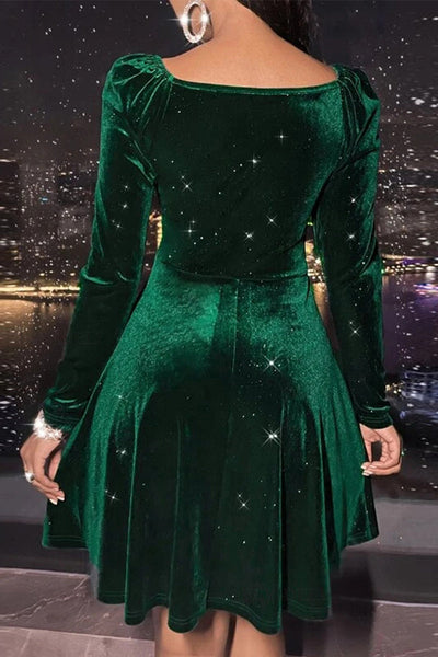 Celebrities Elegant Solid Solid Color V Neck A Line Dresses