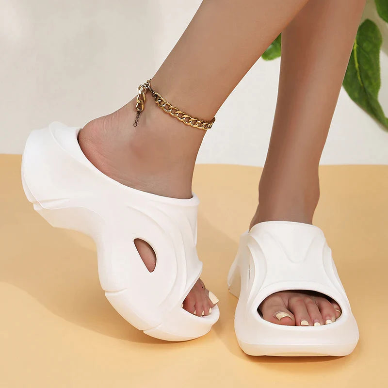 Gominglo - Women's Orthopedic Thick Sole Slippers Eva Chunky Platform Sandals