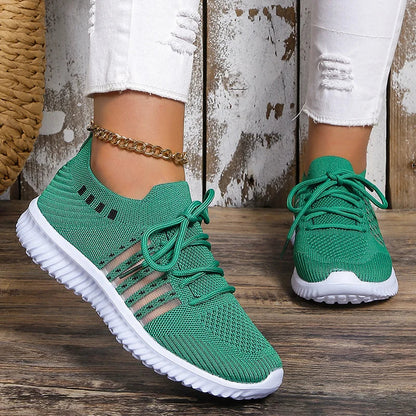 Gominglo - Lightweight Green Knitted Running Shoes