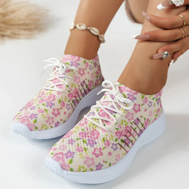Gominglo - Fashion Printed Mesh Sneakers