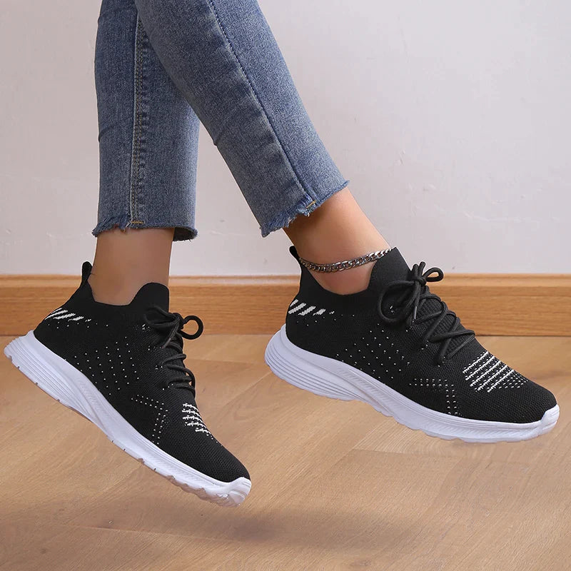 Gominglo - Plus Size Knitting Platform Sneakers