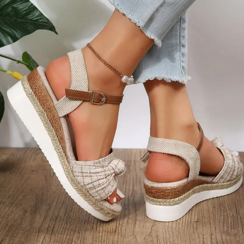 Gominglo - Summer Women's Peep Toe Espadrille Wedge Sandals