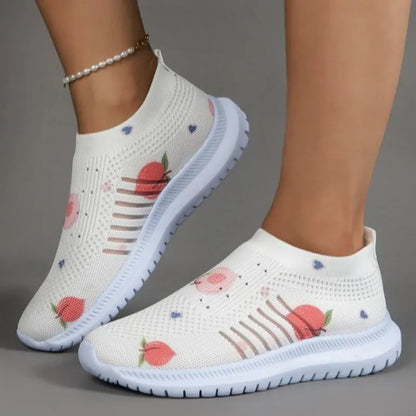 Gominglo - Fashion Print Slip-On Knitted Sneakers