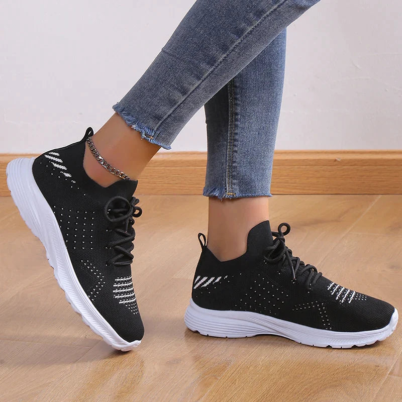 Gominglo - Plus Size Knitting Platform Sneakers