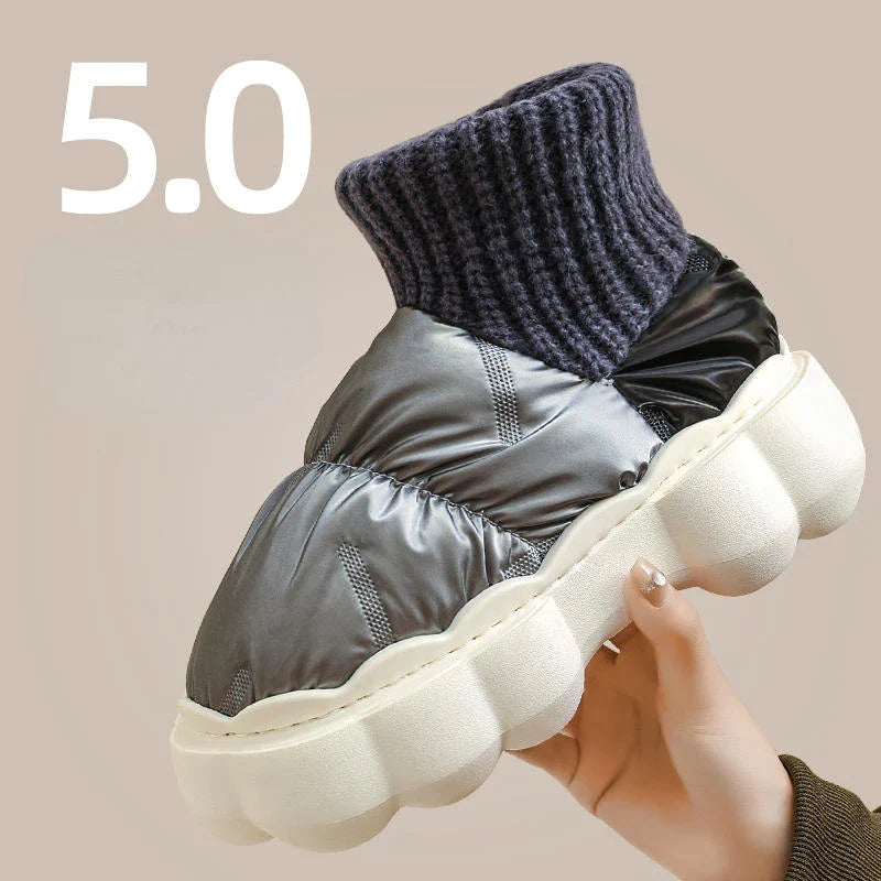 Gominglo - Winter Ankle Boots High Heels, Waterproof with Thick Soles for Warmth