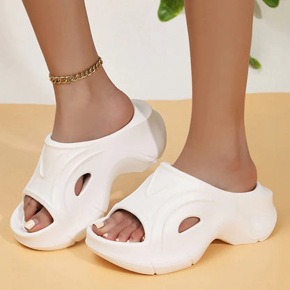 Gominglo - Women's Orthopedic Thick Sole Slippers Eva Chunky Platform Sandals