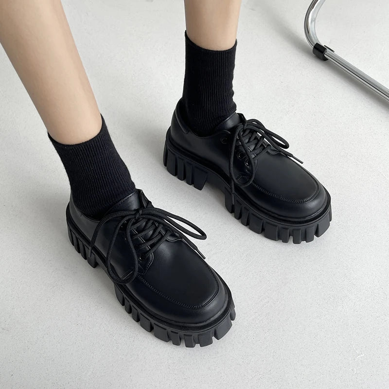 Gominglo -  Rimocy Patent Leather Platform Oxford Shoes