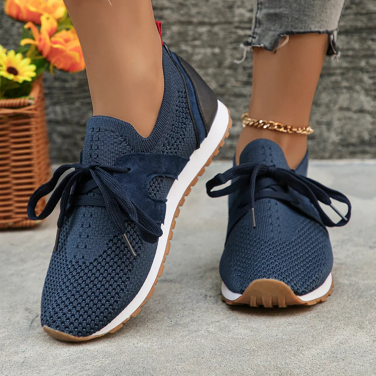 Gominglo -  Breathable Knitting Flat Sneakers
