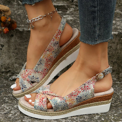 Gominglo - Summer Fashion Peep Toe Wedge Sandals