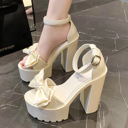 Gominglo - Fashion Bowknot Platform Sandals for Women