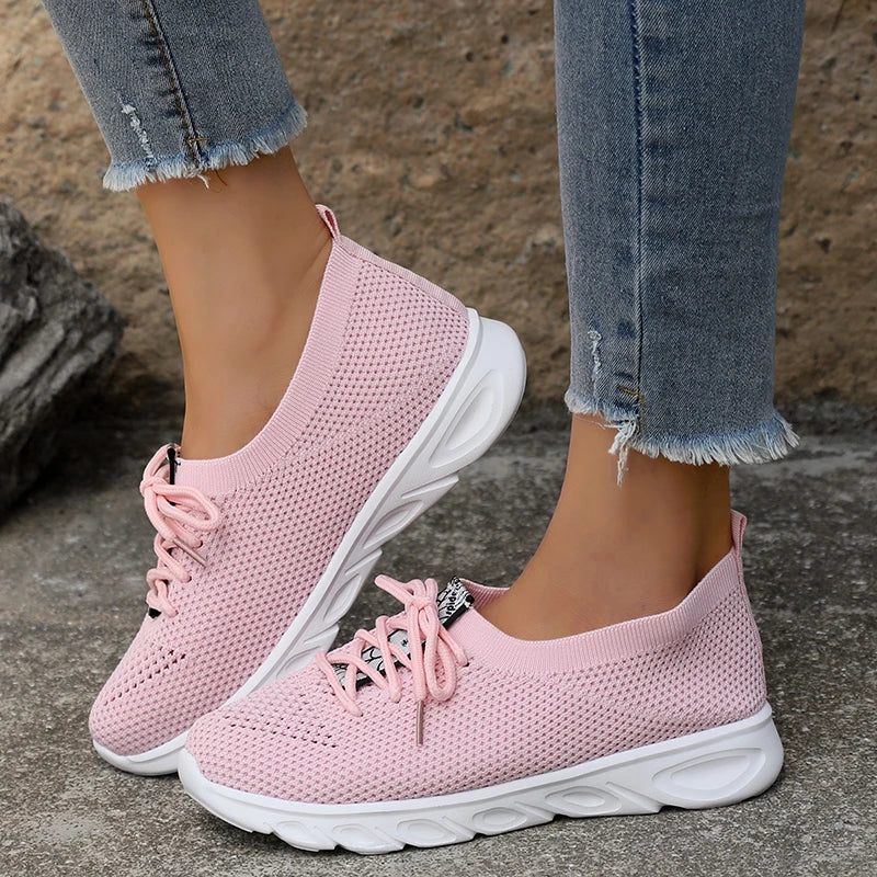 Gominglo - Breathable Knitting Flats Lightweight Slip-On Sneakers