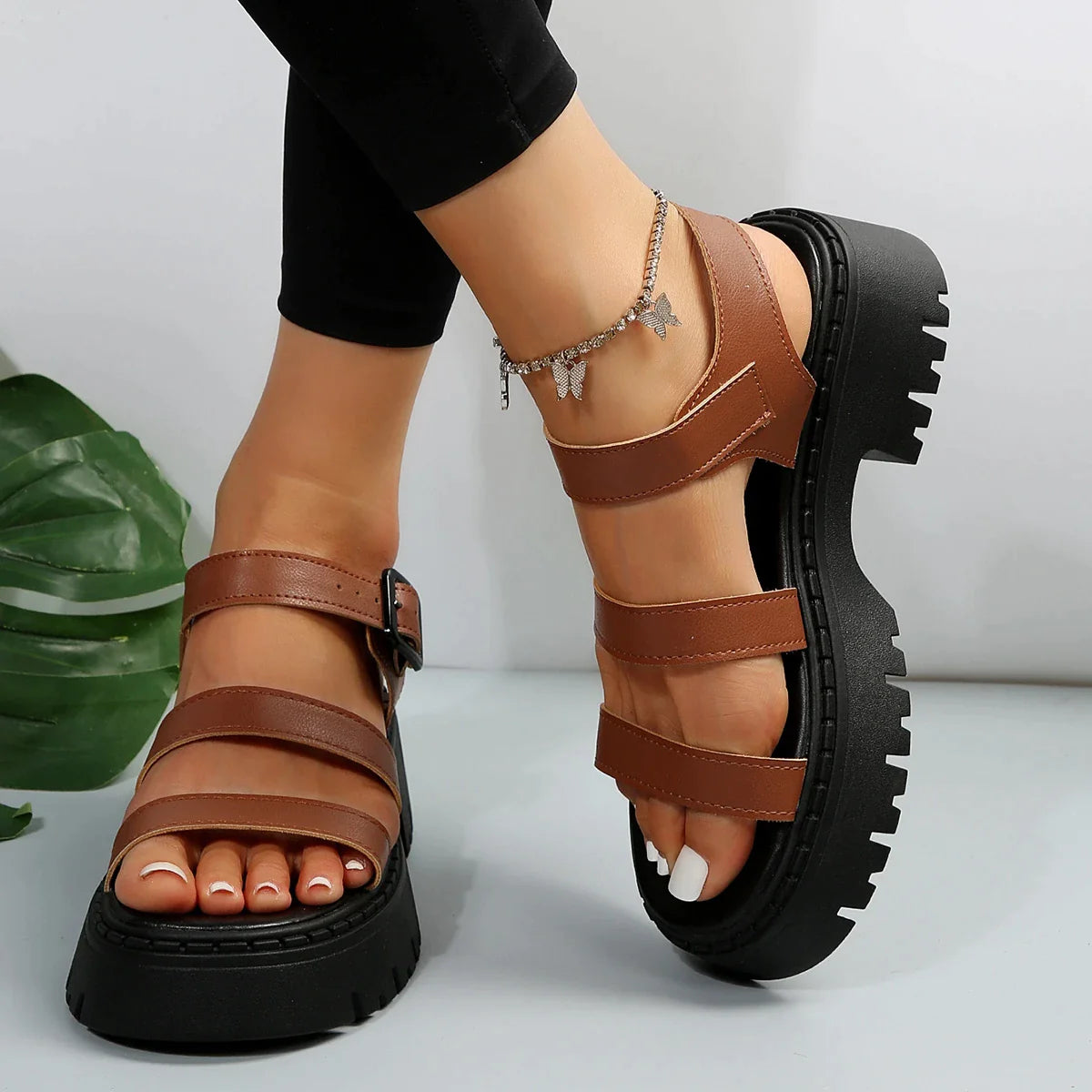 Gominglo - Summer Women's Punk Platform Wedge Sandals