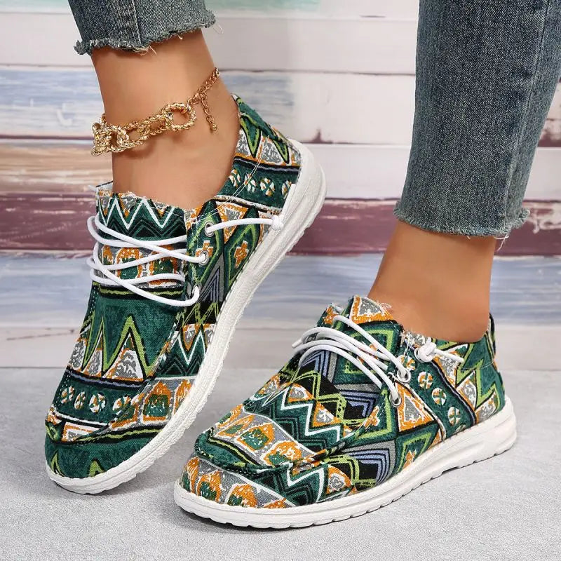 Gominglo -  Moroccan Style Print Flats