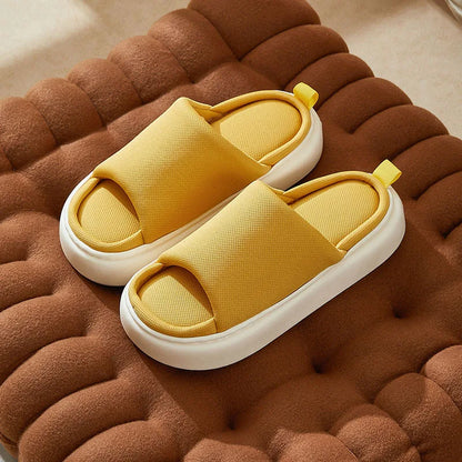 Gominglo -  Open Toe Linen House Slippers