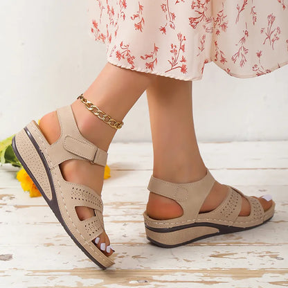 Gominglo -  Plus Size Wedge Sandals Casual Platform