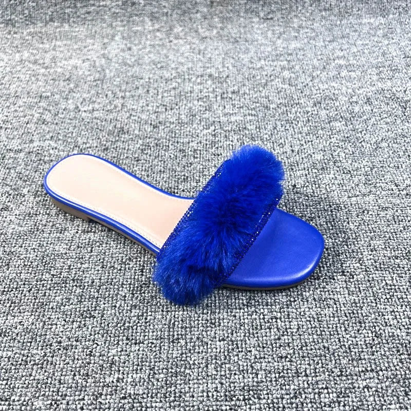 Gominglo - Summer Luxury Crystal Bling Flat Slippers for Women