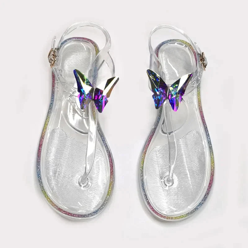 Gominglo- Transparent Jelly Sandals, Simple and Stylish