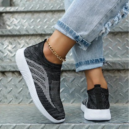 Gominglo -  Slip On Striped Mesh Sneakers