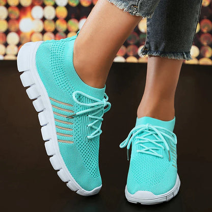Gominglo - Lightweight Green Knitted Running Shoes
