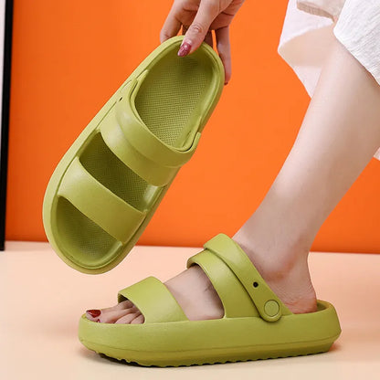 Gominglo - Summer Beach Platform Sandals Green EVA Slides