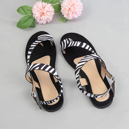 Gominglo- Leopard Print Beach Slippers with Flannel Flock