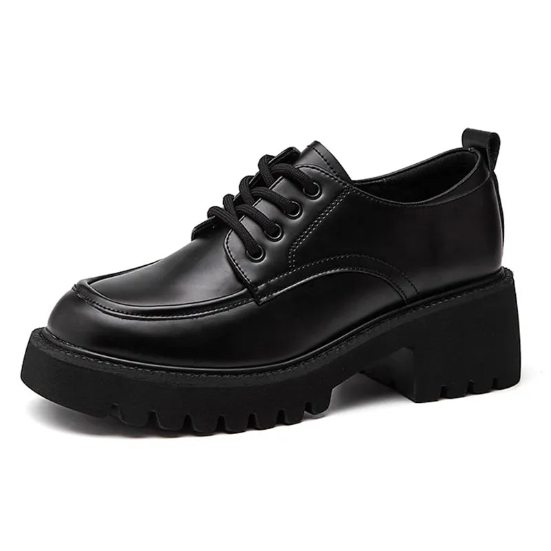 Gominglo - Fashion Lace Up Platform Oxford Shoes for Women