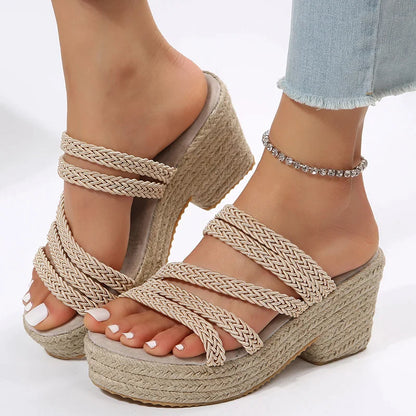 Gominglo -  Women's Chunky Platform Sandals with Thick Bottom