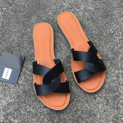 Gominglo- Fashionable Leather Sandals for Summer Slides