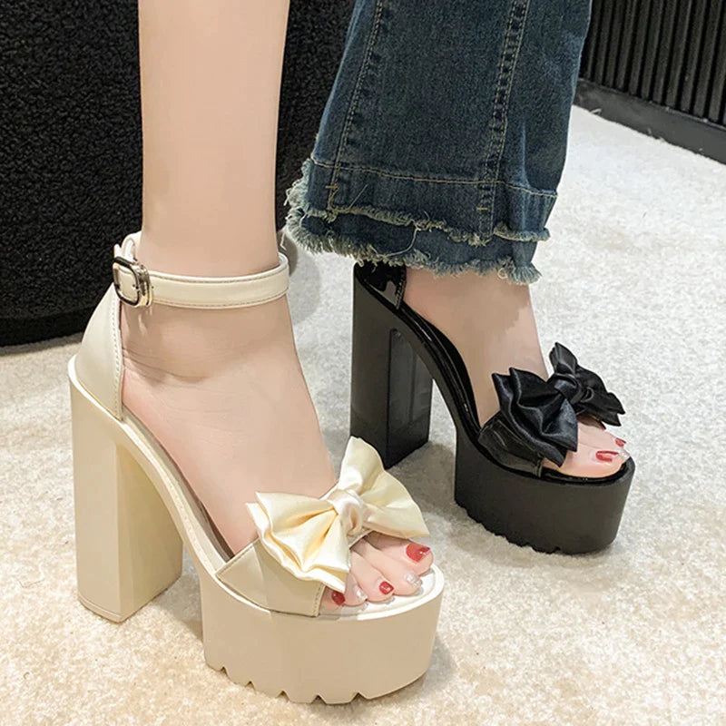 Gominglo - Fashion Bowknot Platform Sandals for Women