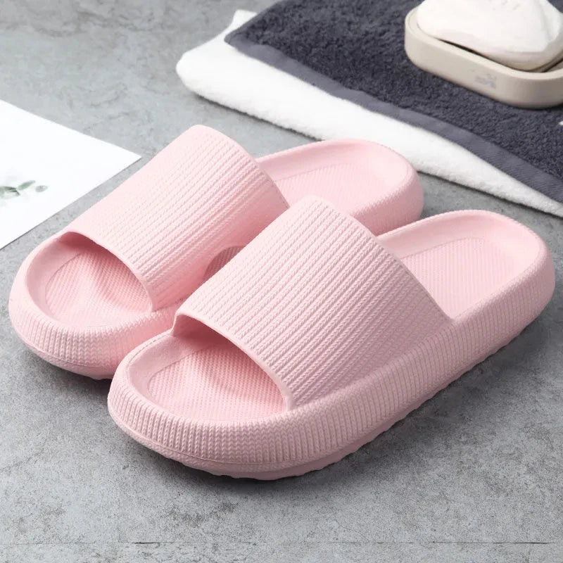Gominglo - Rimocy Leopard Platform Slippers Soft Sole Slide Sandals