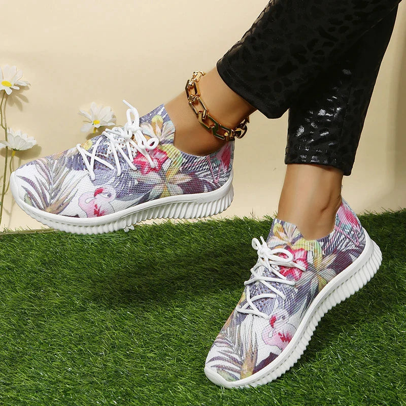 Gominglo -  Fashion Print Knitting Sneakers