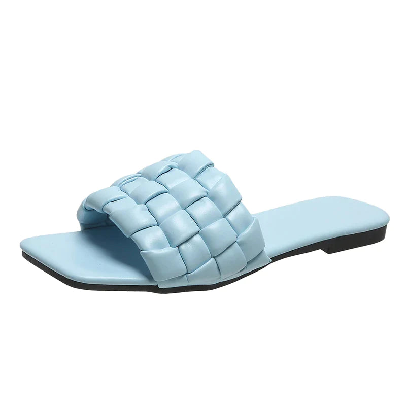 Gominglo -  Braided Square Toe Slippers